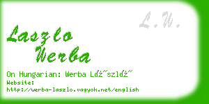 laszlo werba business card